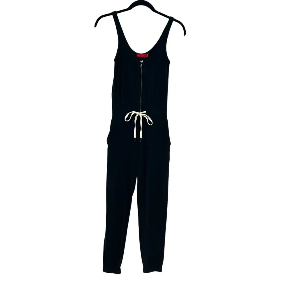 n:Philanthropy Griffith Jumpsuit‎ Zippered Drawstring-Waist Jogger Black Size XS - Picture 2 of 14